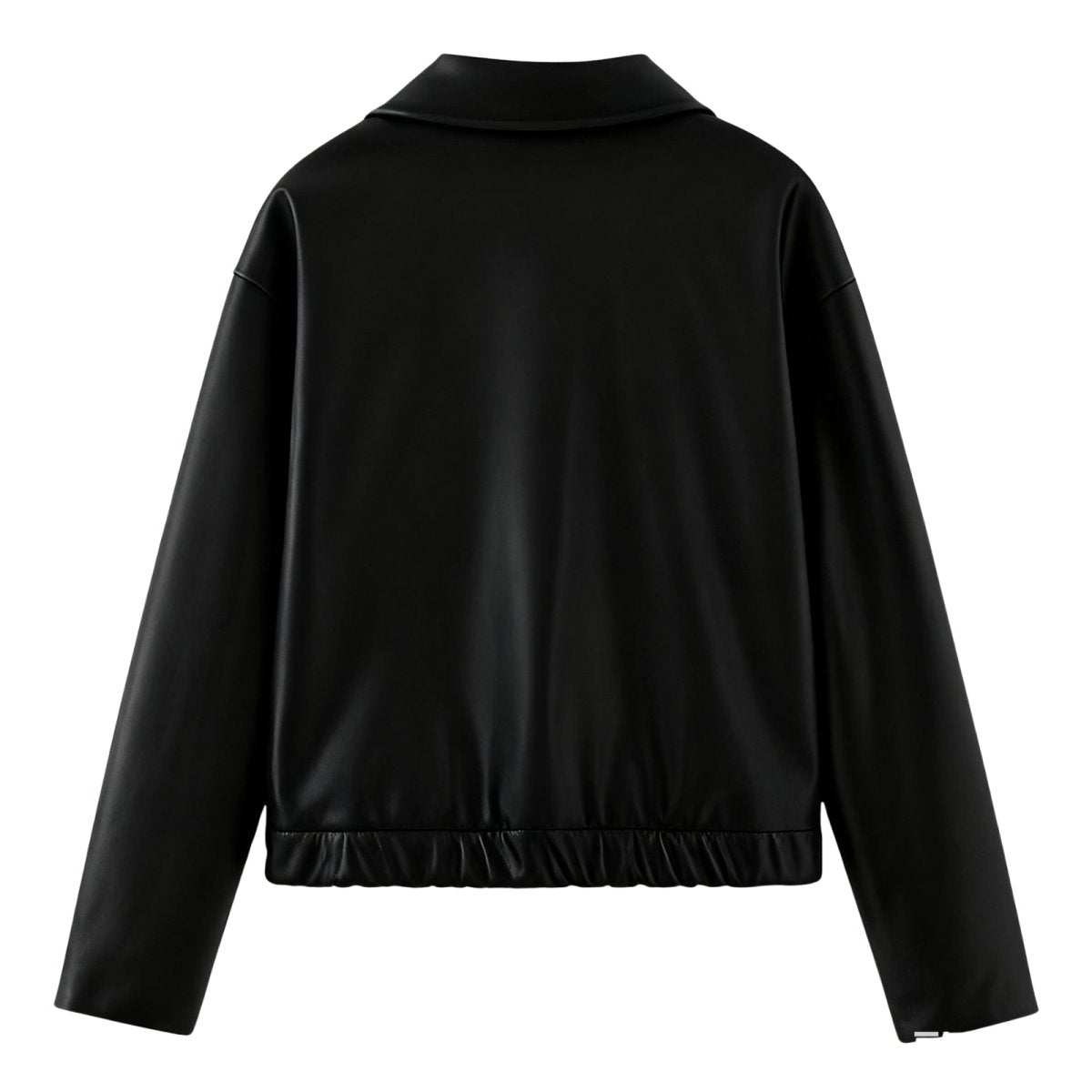 Women's Oversized Leather Jacket Curated Editorial Design Relaxed Fit Casual