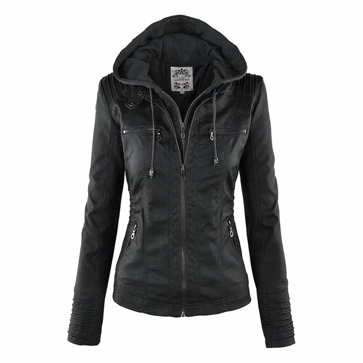 Women's Hooded Zip-Up Jacket Modern Fit Casual Everyday Layering