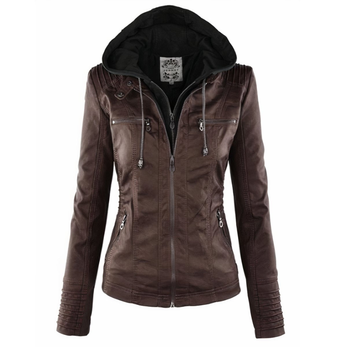 Women's Hooded Zip-Up Jacket Modern Fit Casual Everyday Layering