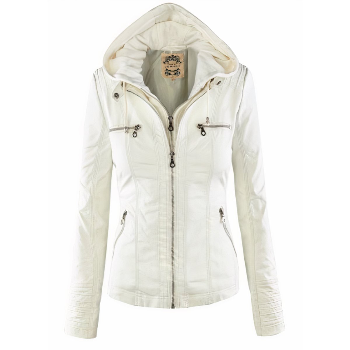 Women's Hooded Zip-Up Jacket Modern Fit Casual Everyday Layering