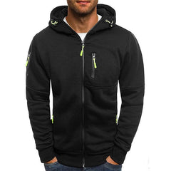 Men's Casual Zip-Up Hoodie Relaxed Fit Long Sleeve Everyday Layering