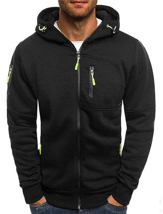 Men's Casual Zip-Up Hoodie Relaxed Fit Long Sleeve Everyday Layering