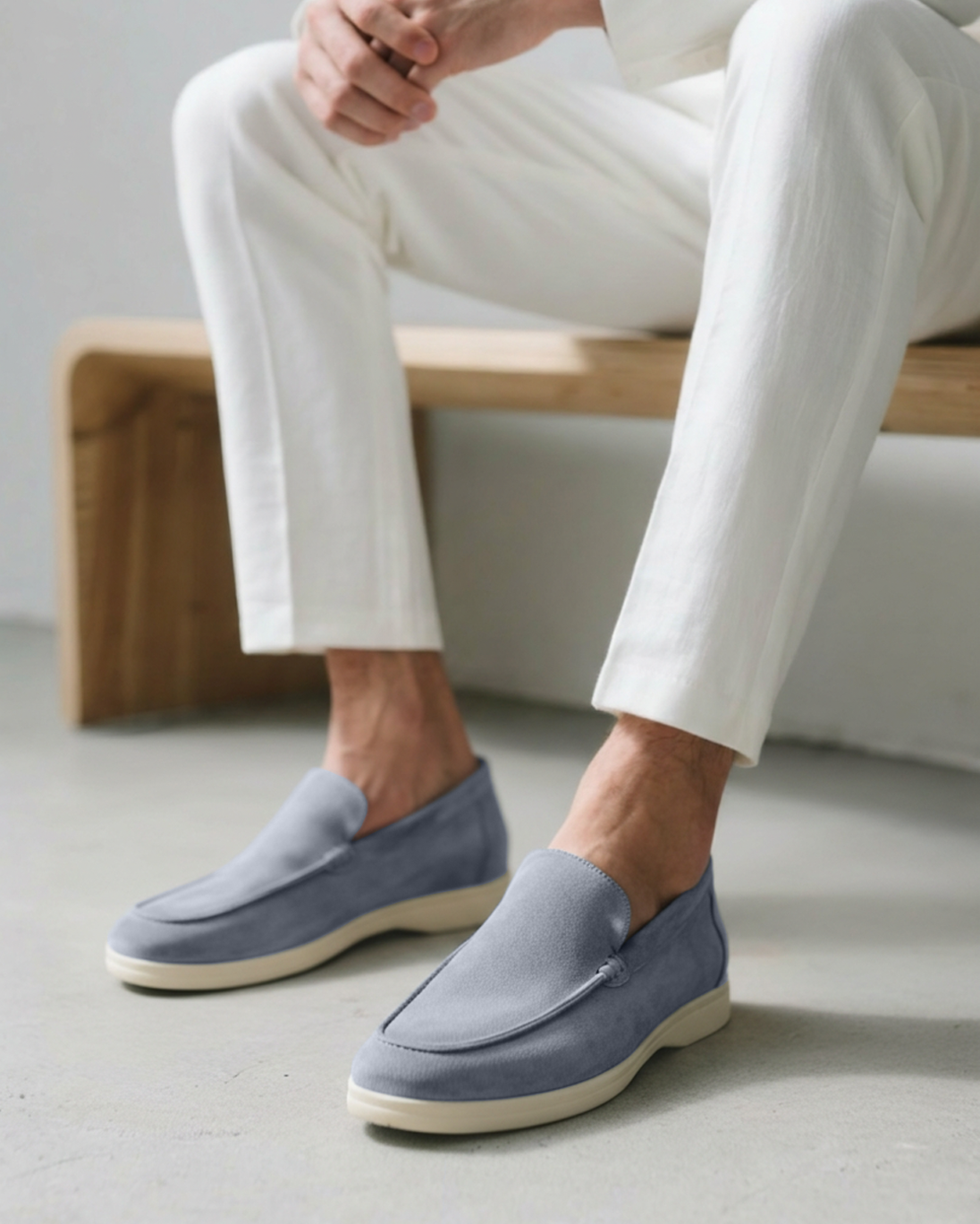 Men's Suede Loafers Slip-On Classic Stylish Versatile Everyday Footwear