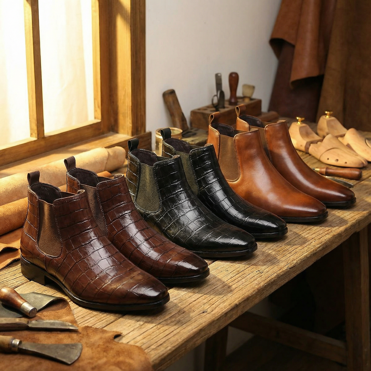 Men's Chelsea Boots Classic Ankle Height Round Toe Casual Everyday Wear