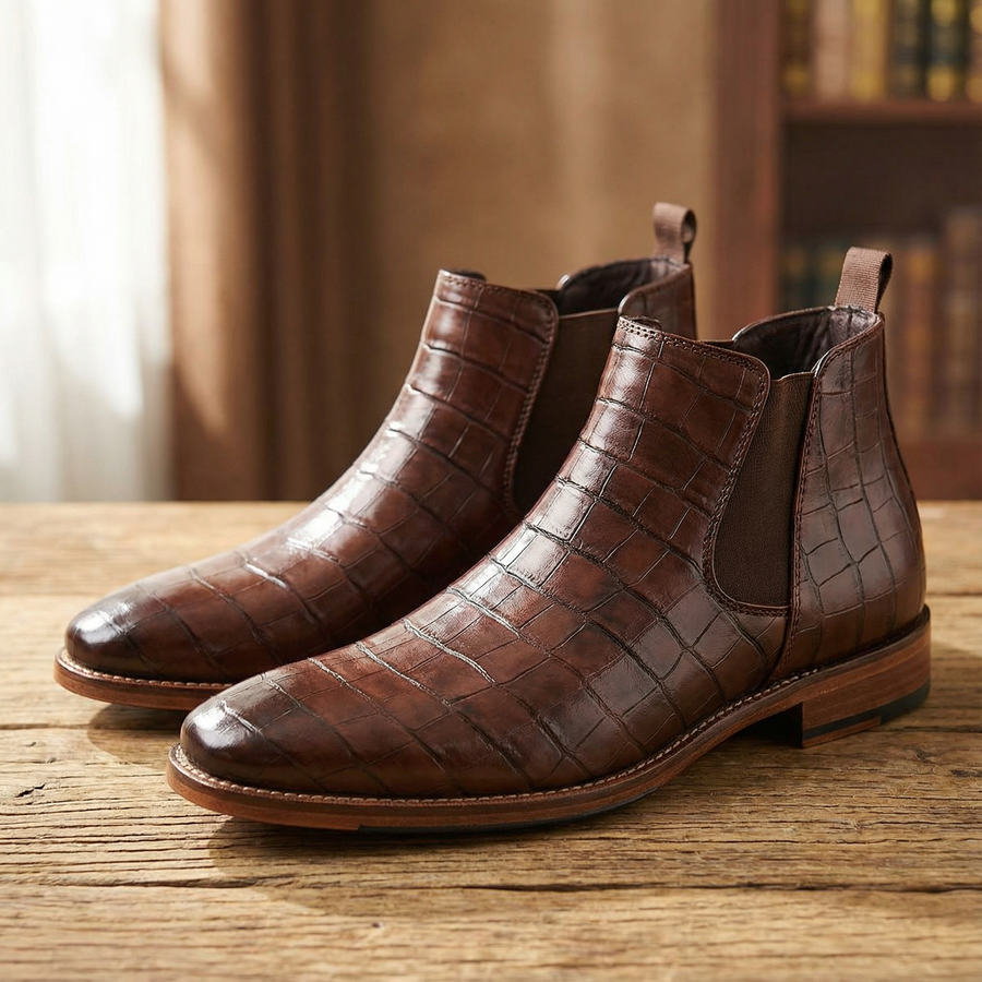 Men's Chelsea Boots Classic Ankle Height Round Toe Casual Everyday Wear