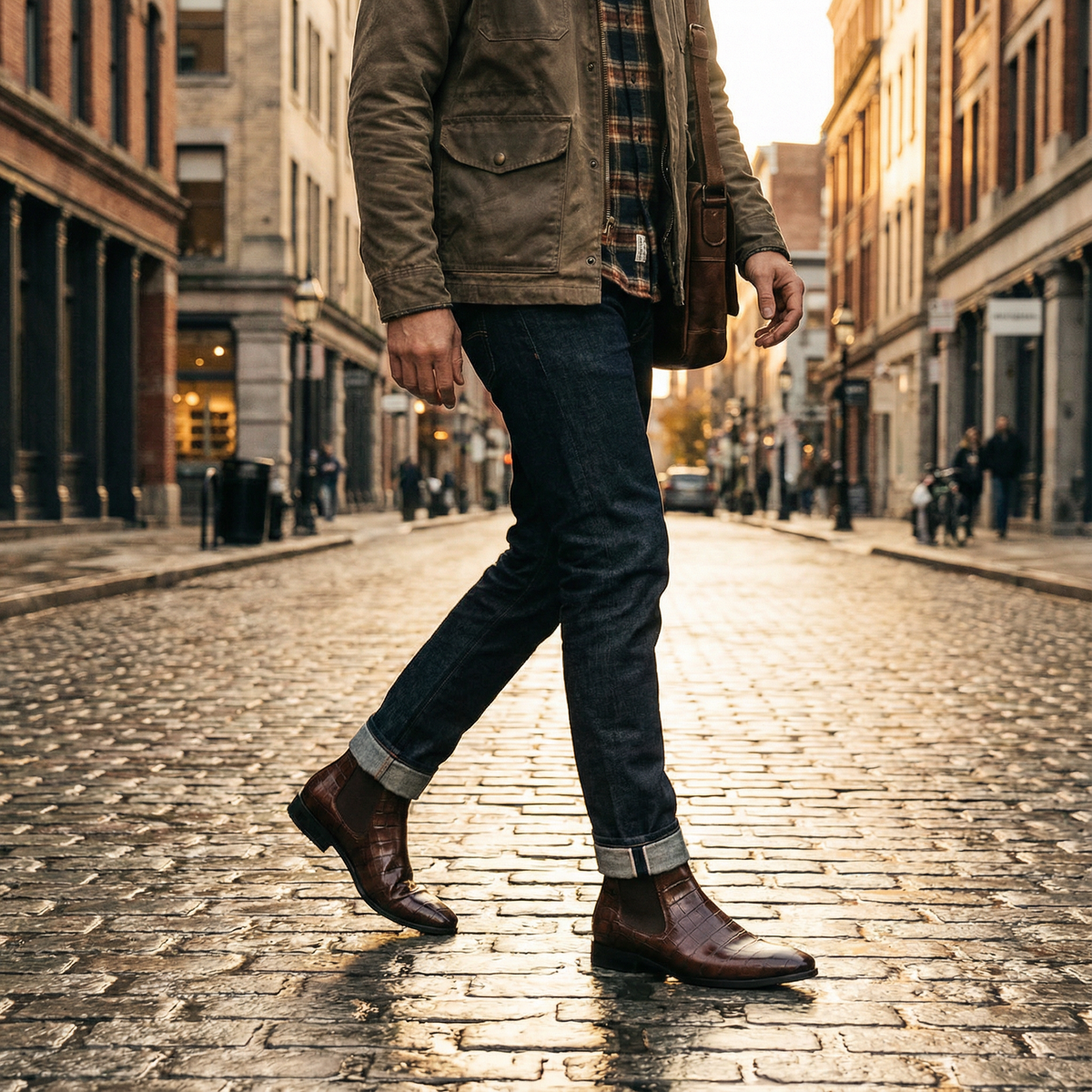 Men's Chelsea Boots Classic Ankle Height Round Toe Casual Everyday Wear