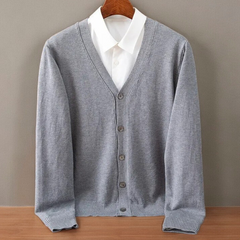 Men's Cozy Open Front Cardigan Long Sleeve Relaxed Fit Layering Everyday