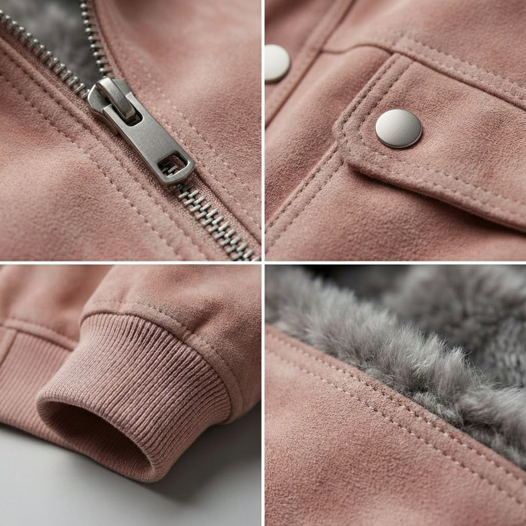 Men's Classic Biker Jacket Zip Front Notched Collar Casual Everyday Wear
