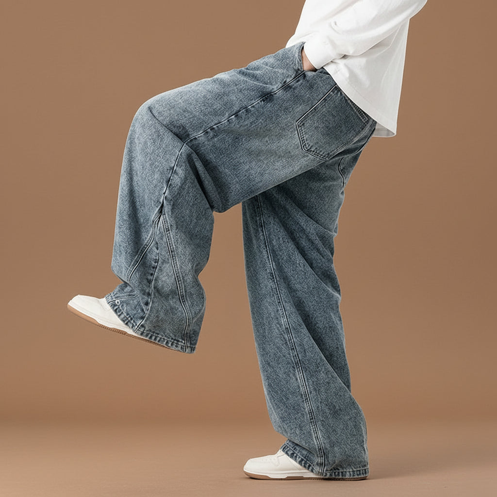 Men's Baggy Pants Relaxed Fit Casual Everyday Wear