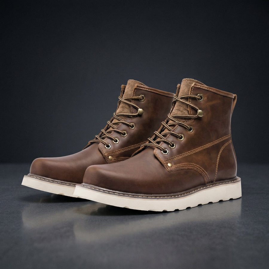 Men's Stylish Ankle Boots Lace-Up Classic Design Versatile Everyday Wear