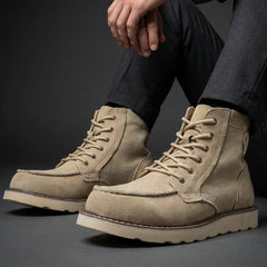 Men's Stylish Ankle Boots Lace-Up Classic Design Versatile Everyday Wear
