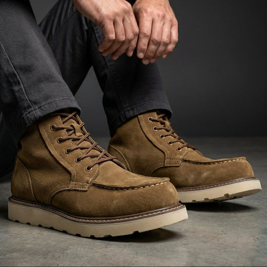 Men's Stylish Ankle Boots Lace-Up Classic Design Versatile Everyday Wear