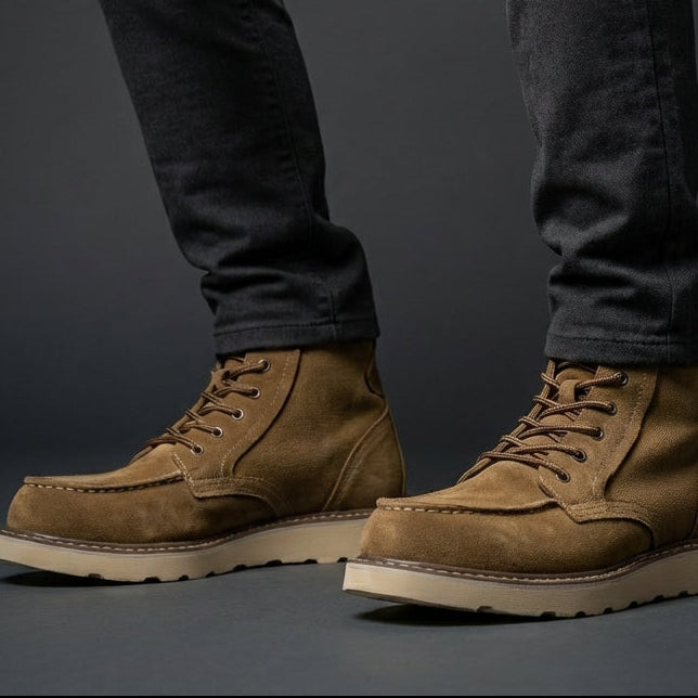 Men's Stylish Ankle Boots Lace-Up Classic Design Versatile Everyday Wear