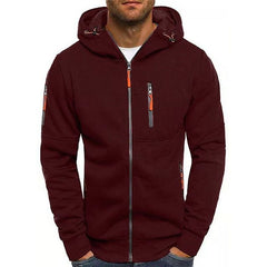 Men's Casual Zip-Up Hoodie Relaxed Fit Long Sleeve Everyday Layering