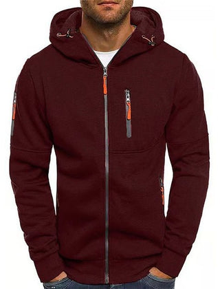 Men's Casual Zip-Up Hoodie Relaxed Fit Long Sleeve Everyday Layering