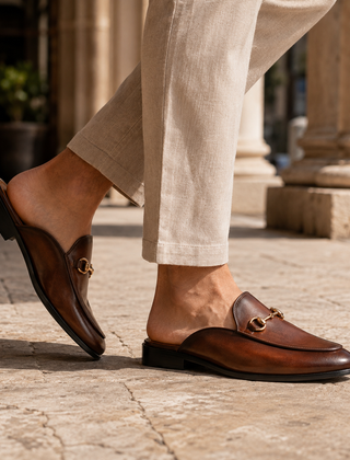 Men's Stylish Slip-On Mules Open-Toe Casual Everyday Smart Footwear