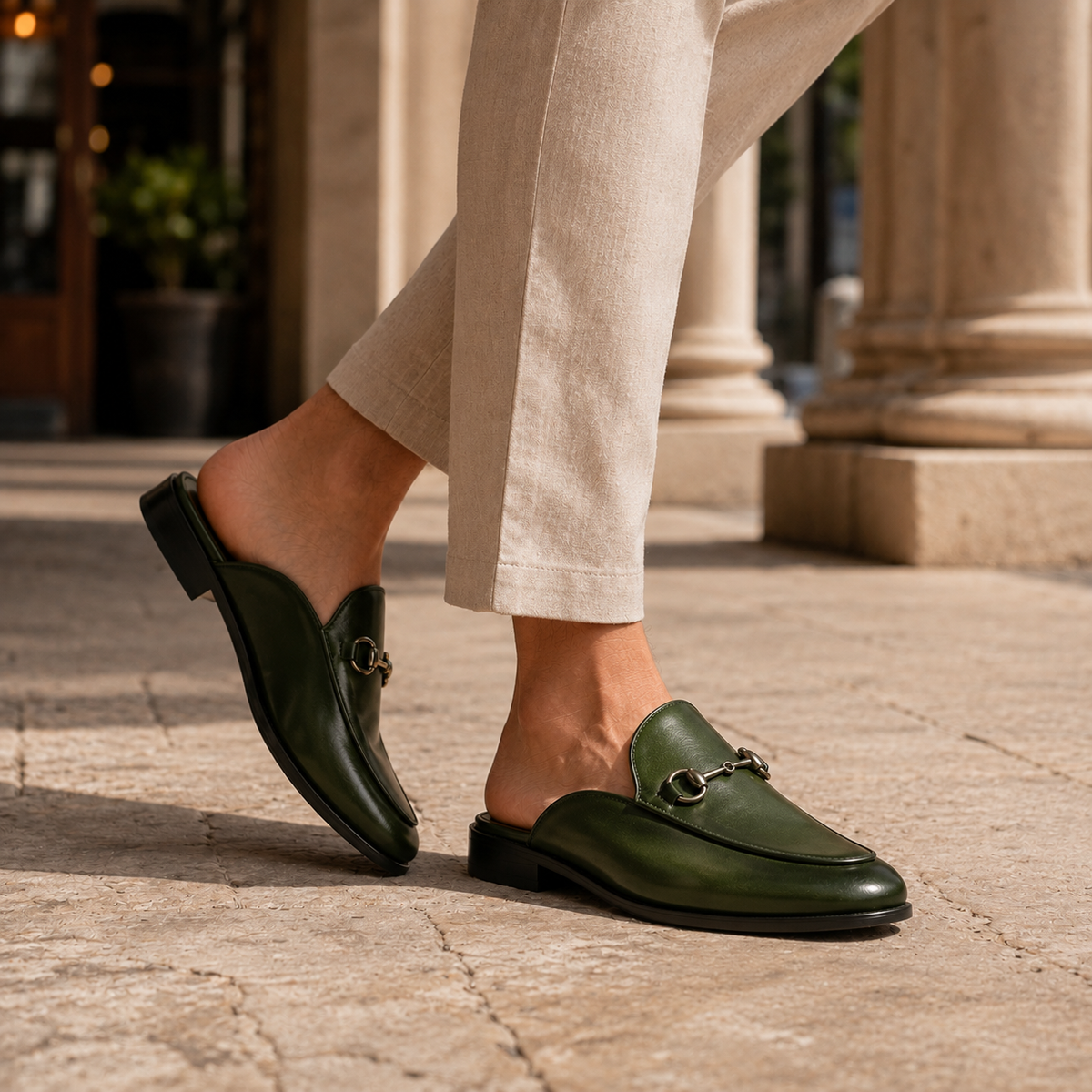 Men's Stylish Slip-On Mules Open-Toe Casual Everyday Smart Footwear