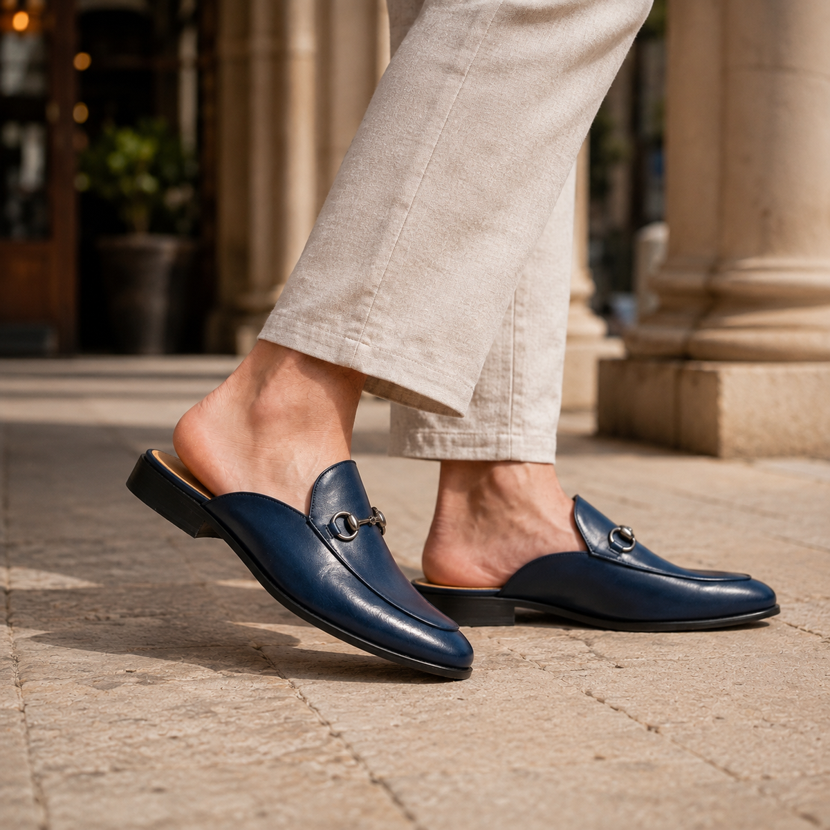Men's Stylish Slip-On Mules Open-Toe Casual Everyday Smart Footwear