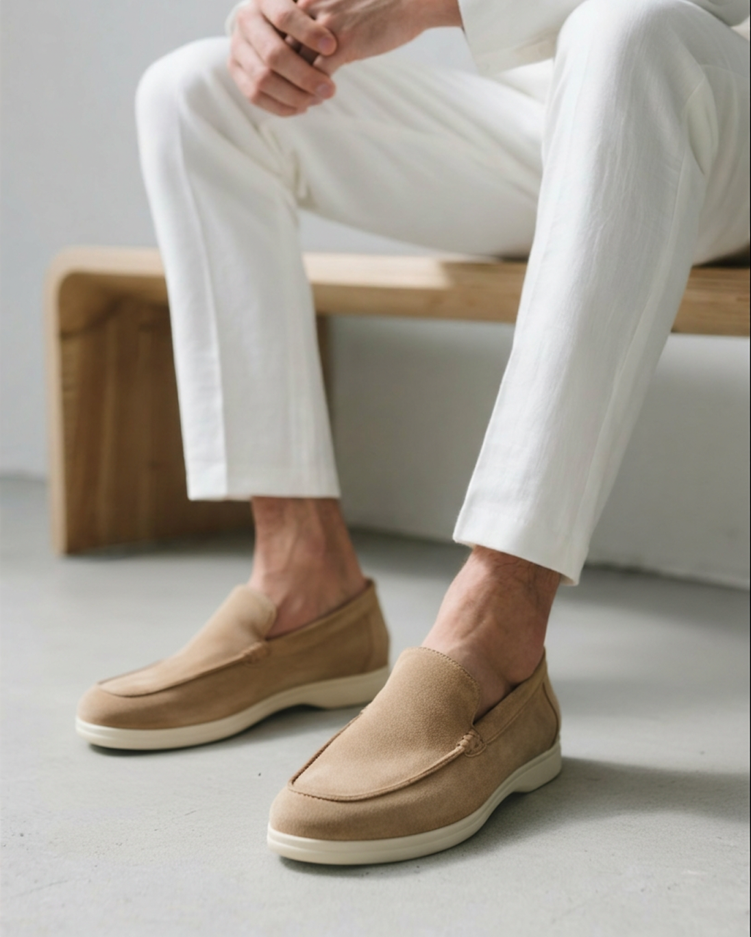 Men's Suede Loafers Slip-On Classic Stylish Versatile Everyday Footwear