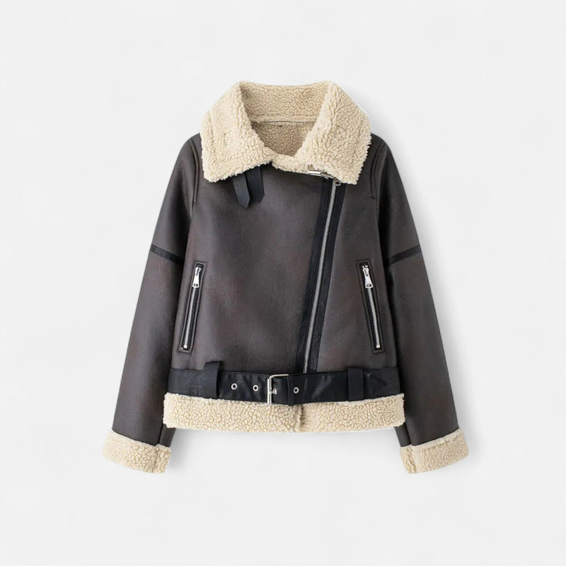 Women's Sleek Belted Jacket Tailored Fit Long Sleeve Classic Stylish Everyday
