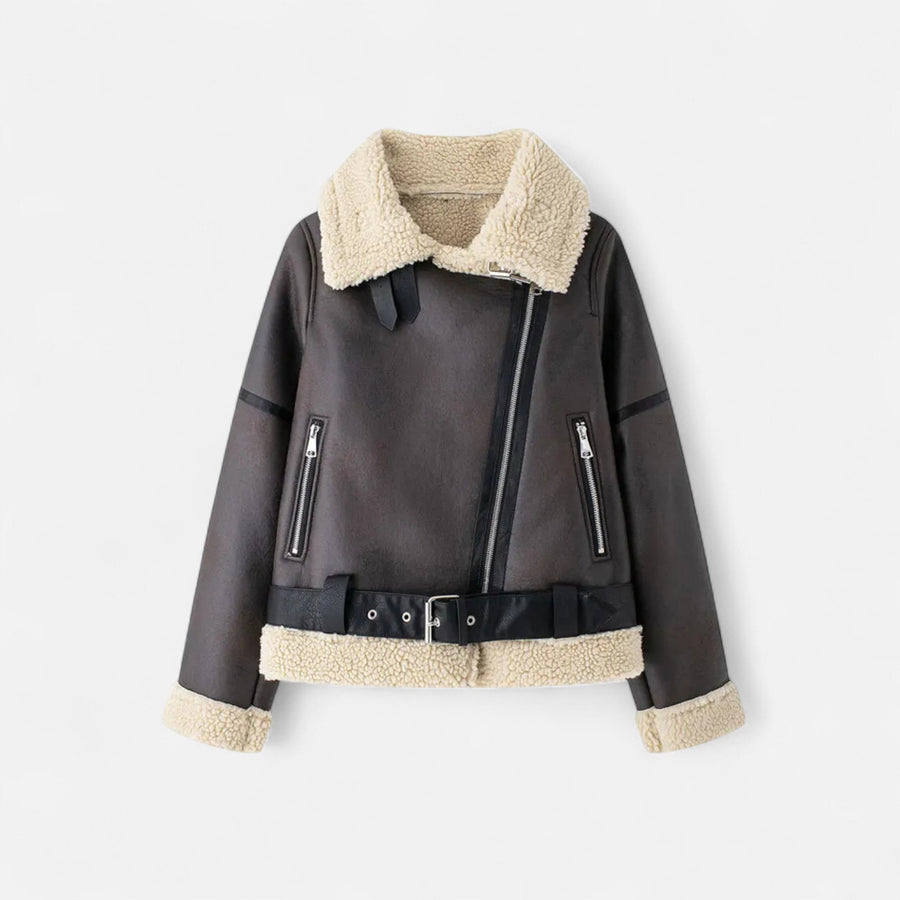 Women's Sleek Belted Jacket Tailored Fit Long Sleeve Classic Stylish Everyday