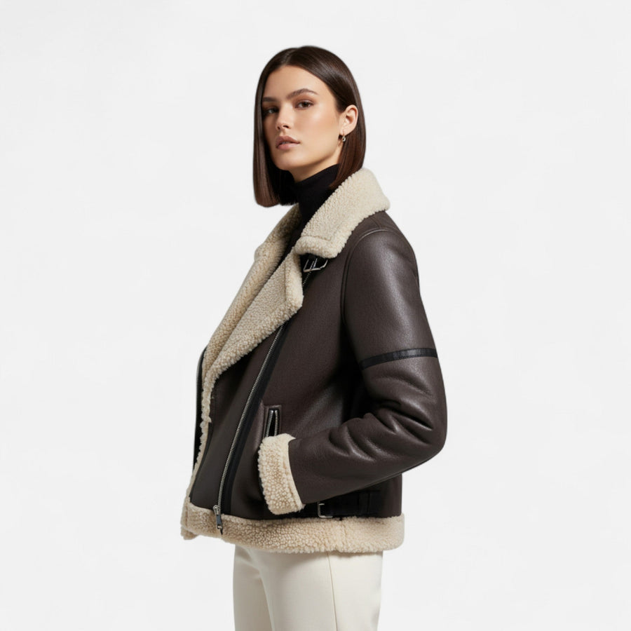 Women's Sleek Belted Jacket Tailored Fit Long Sleeve Classic Stylish Everyday