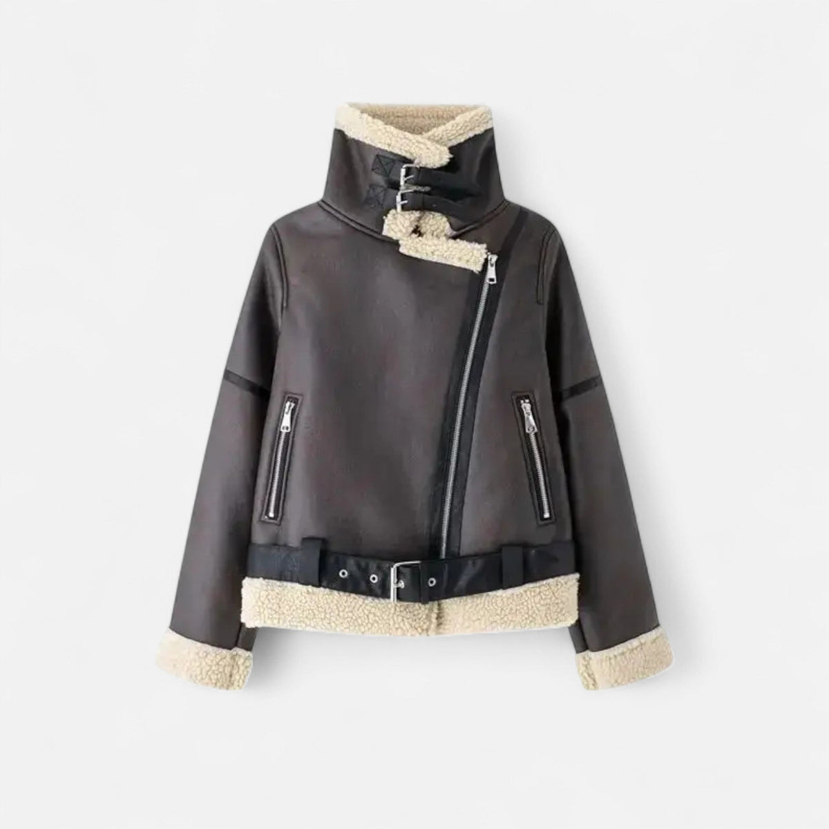 Women's Sleek Belted Jacket Tailored Fit Long Sleeve Classic Stylish Everyday