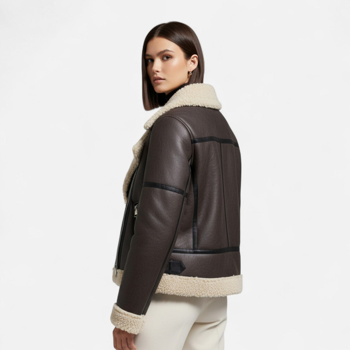 Women's Sleek Belted Jacket Tailored Fit Long Sleeve Classic Stylish Everyday