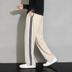 Men's Casual Stripe Joggers Relaxed Fit Comfortable Everyday Activewear