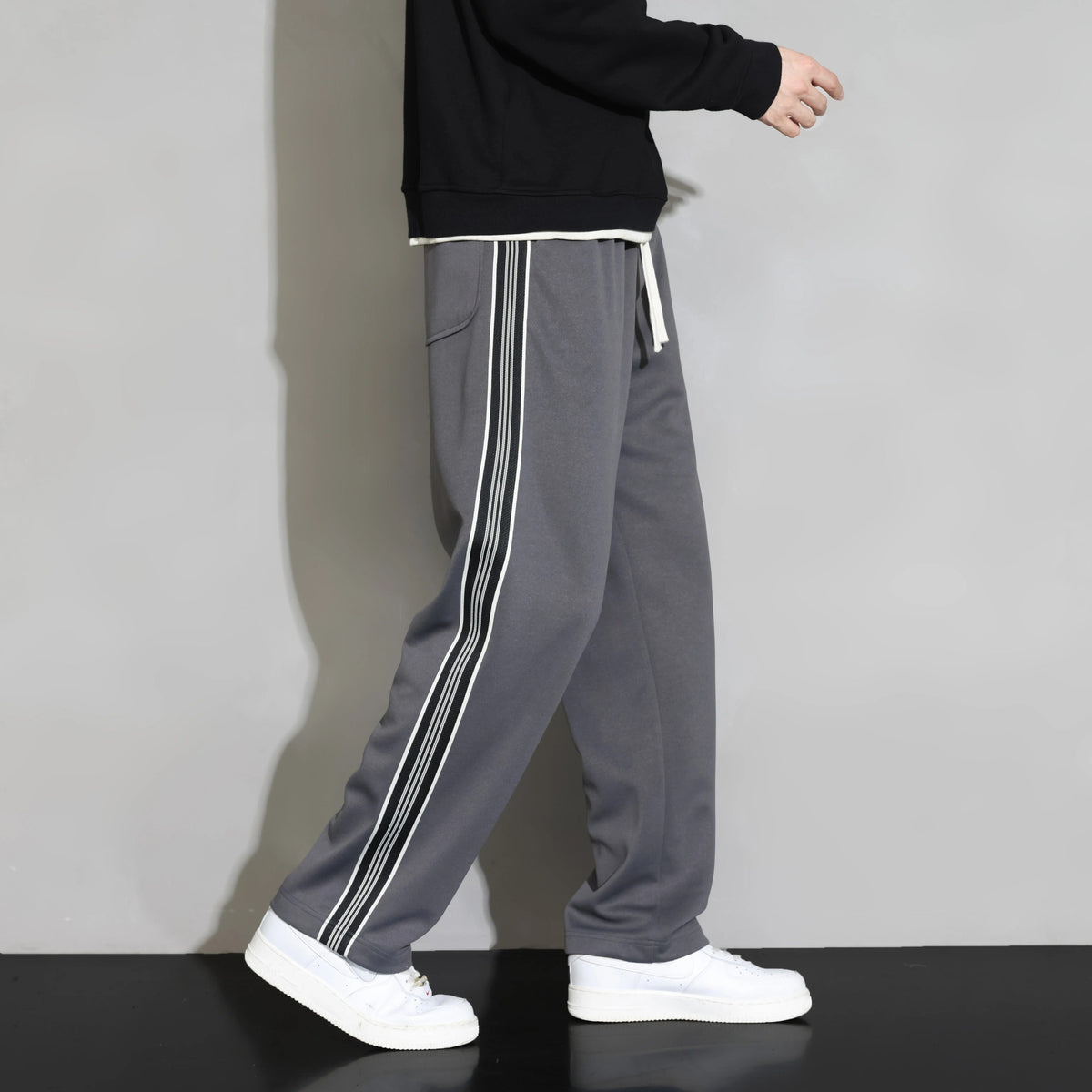 Men's Casual Stripe Joggers Relaxed Fit Comfortable Everyday Activewear