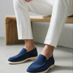Men's Suede Loafers Slip-On Classic Stylish Versatile Everyday Footwear