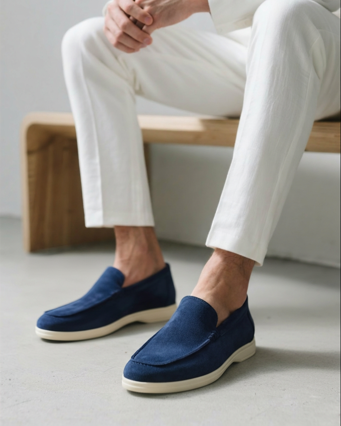 Men's Suede Loafers Slip-On Classic Stylish Versatile Everyday Footwear