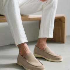 Men's Suede Loafers Slip-On Classic Stylish Versatile Everyday Footwear