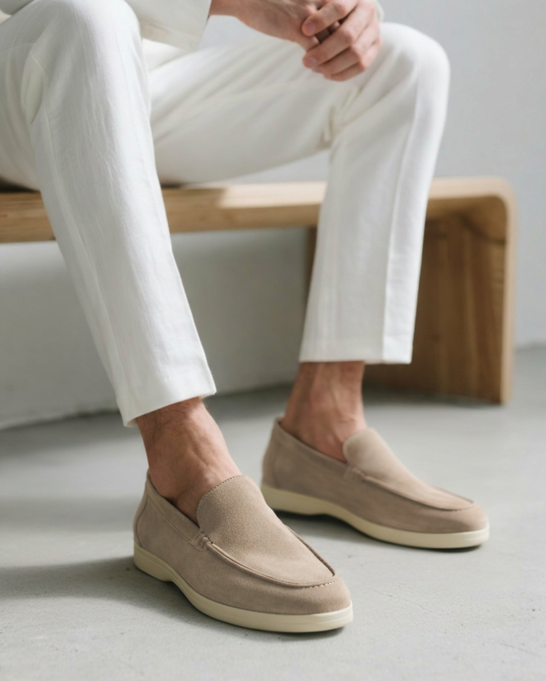Men's Suede Loafers Slip-On Classic Stylish Versatile Everyday Footwear