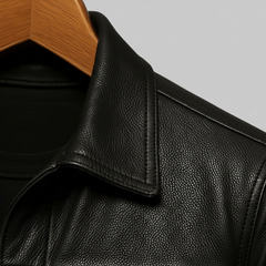 Men's Classic Biker Jacket Slim Fit Zip Front Asymmetrical Style Everyday