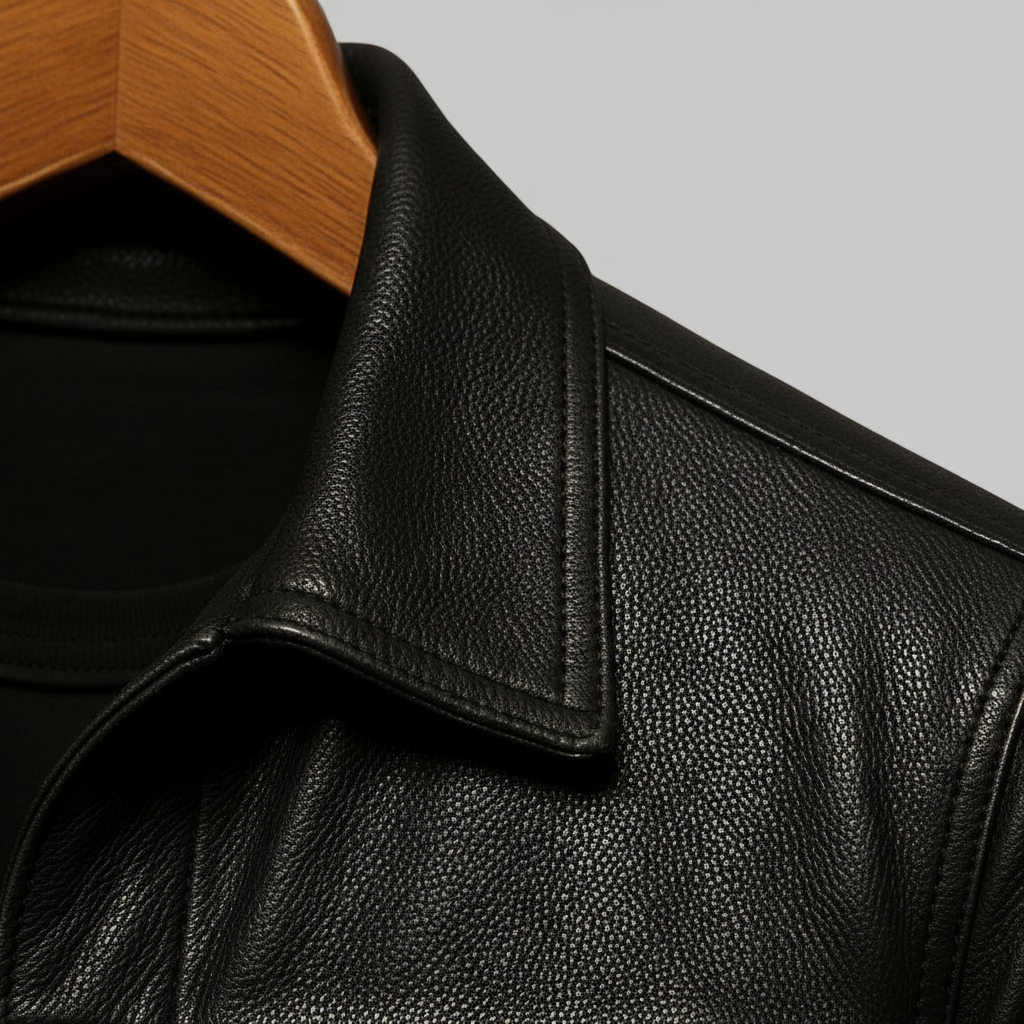 Men's Classic Biker Jacket Slim Fit Zip Front Asymmetrical Style Everyday