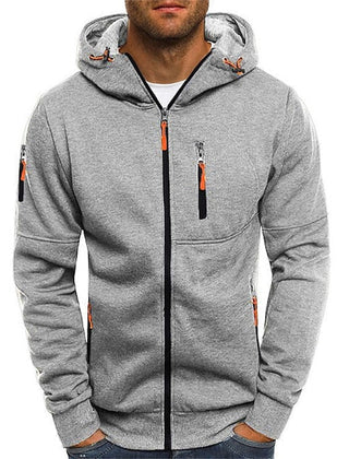 Men's Casual Zip-Up Hoodie Relaxed Fit Long Sleeve Everyday Layering