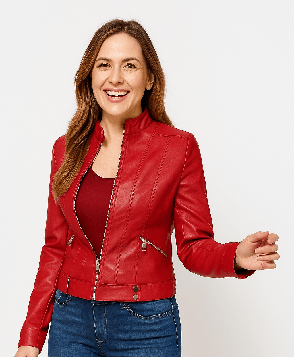 Women's Modern High-Neck Relaxed Jacket Stylish Casual Everyday Layering