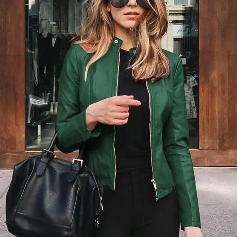 Women's Cropped Fit-and-Flare Jacket Distinctive Design Stylish Everyday Wear