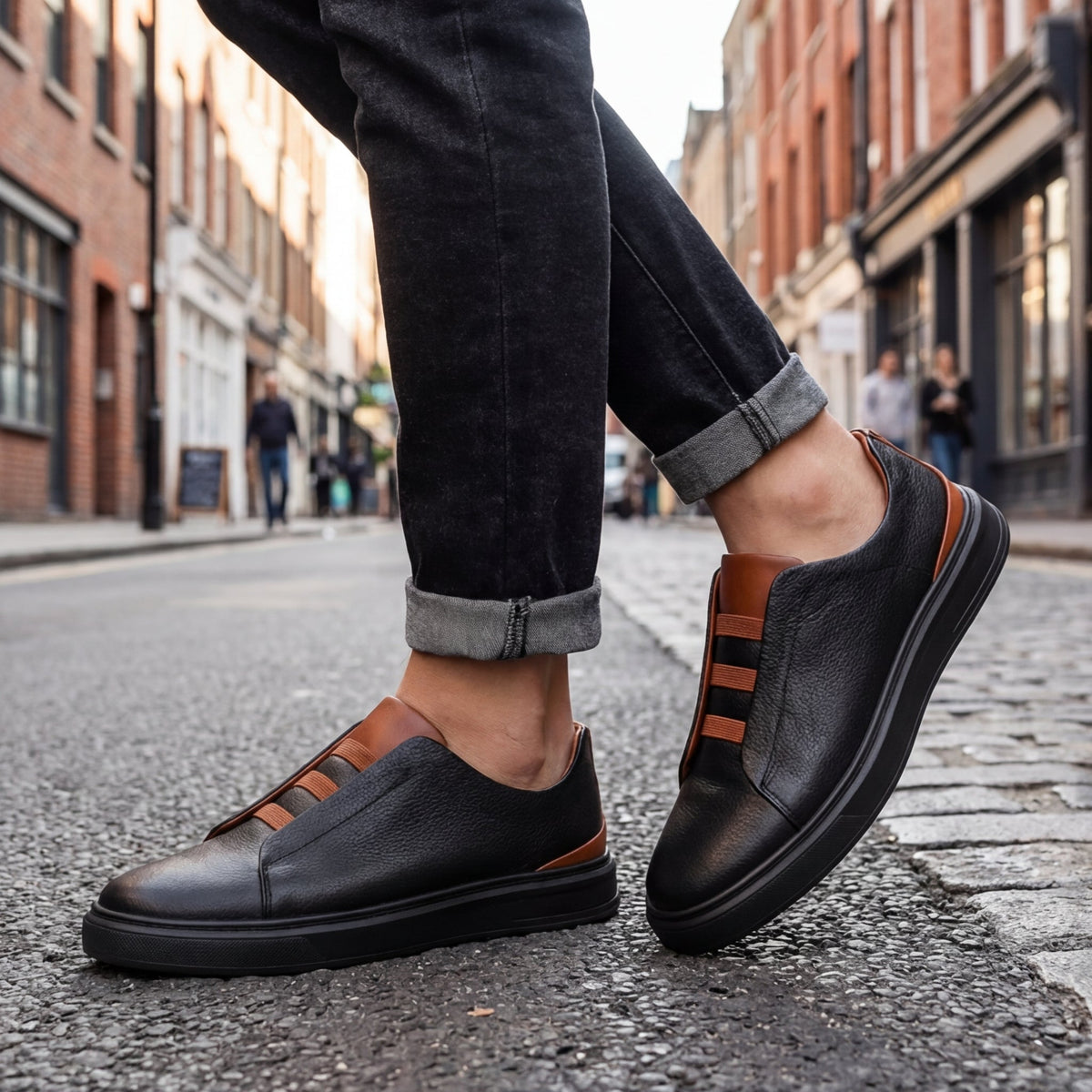 Men's Casual Low Top Sneakers Lace-Up Minimalist Everyday Fashion
