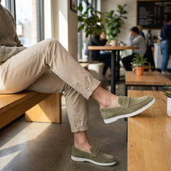 Men's Suede Penny Loafers Classic Slip-On Casual Stylish Everyday Footwear