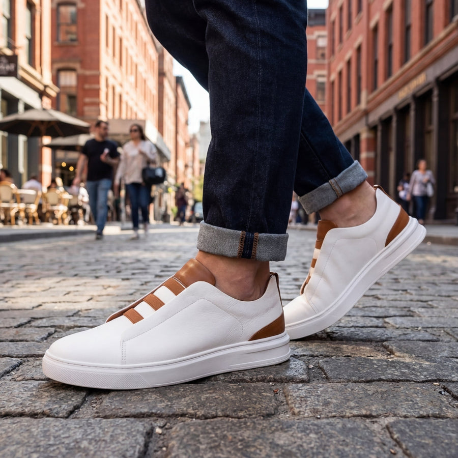 Men's Casual Low Top Sneakers Lace-Up Minimalist Everyday Fashion