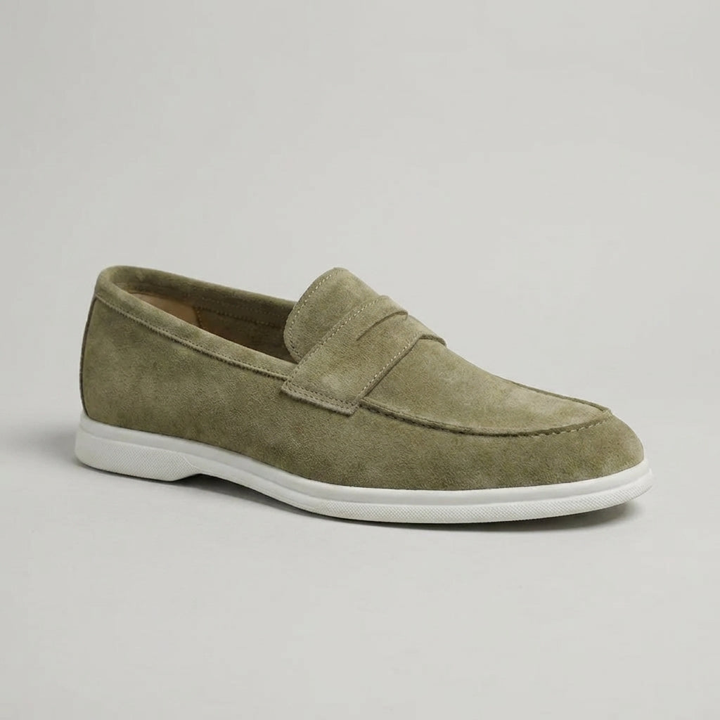 Men's Suede Penny Loafers Classic Slip-On Casual Stylish Everyday Footwear