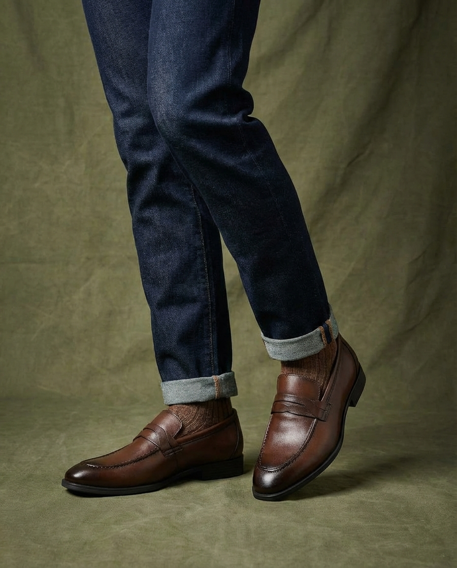 Men's Stylish Slip-On Loafers Classic Design Versatile Everyday Footwear