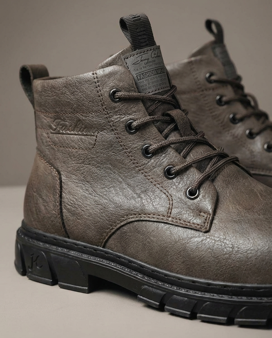 Men's Stylish Ankle Boots Lace-Up Casual Versatile Everyday Outdoor
