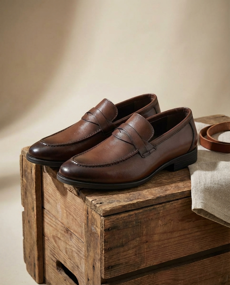 Men's Stylish Slip-On Loafers Classic Design Versatile Everyday Footwear