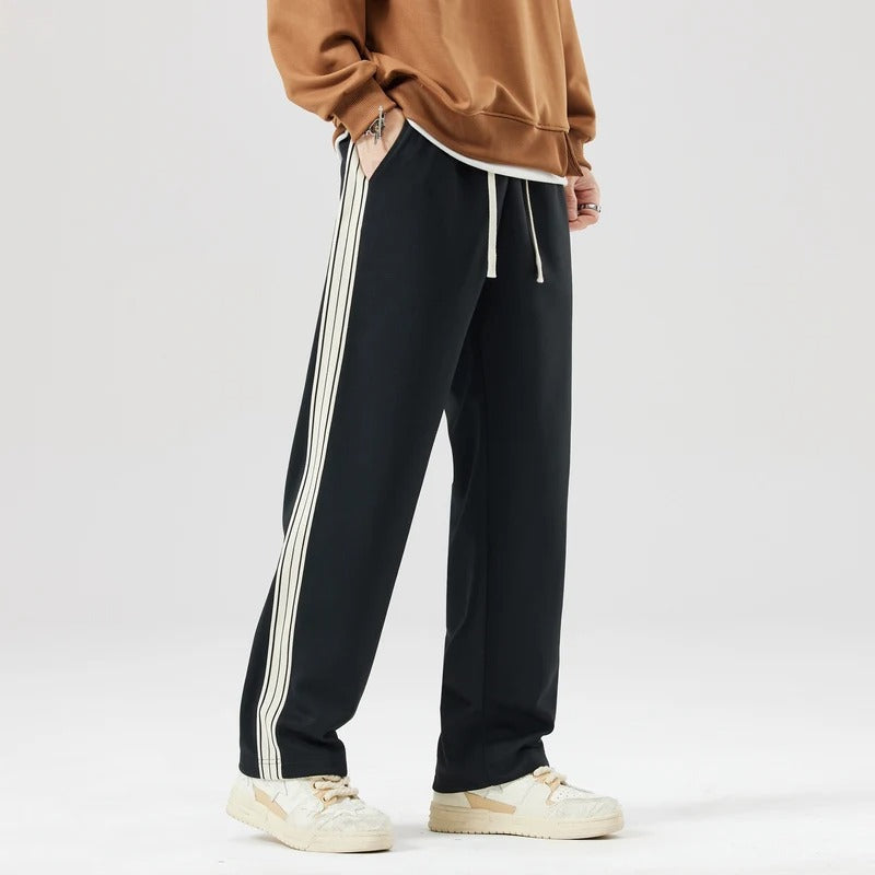 Men's Striped Joggers Relaxed Fit Casual Everyday Lounge Wear
