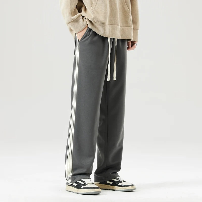 Men's Striped Joggers Relaxed Fit Casual Everyday Lounge Wear
