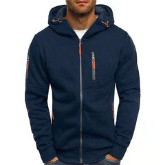 Men's Casual Zip-Up Hoodie Relaxed Fit Long Sleeve Everyday Layering