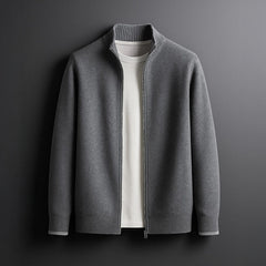 Men's Zip-Up Jacket Slim Fit Long Sleeve Stand Collar Casual Everyday